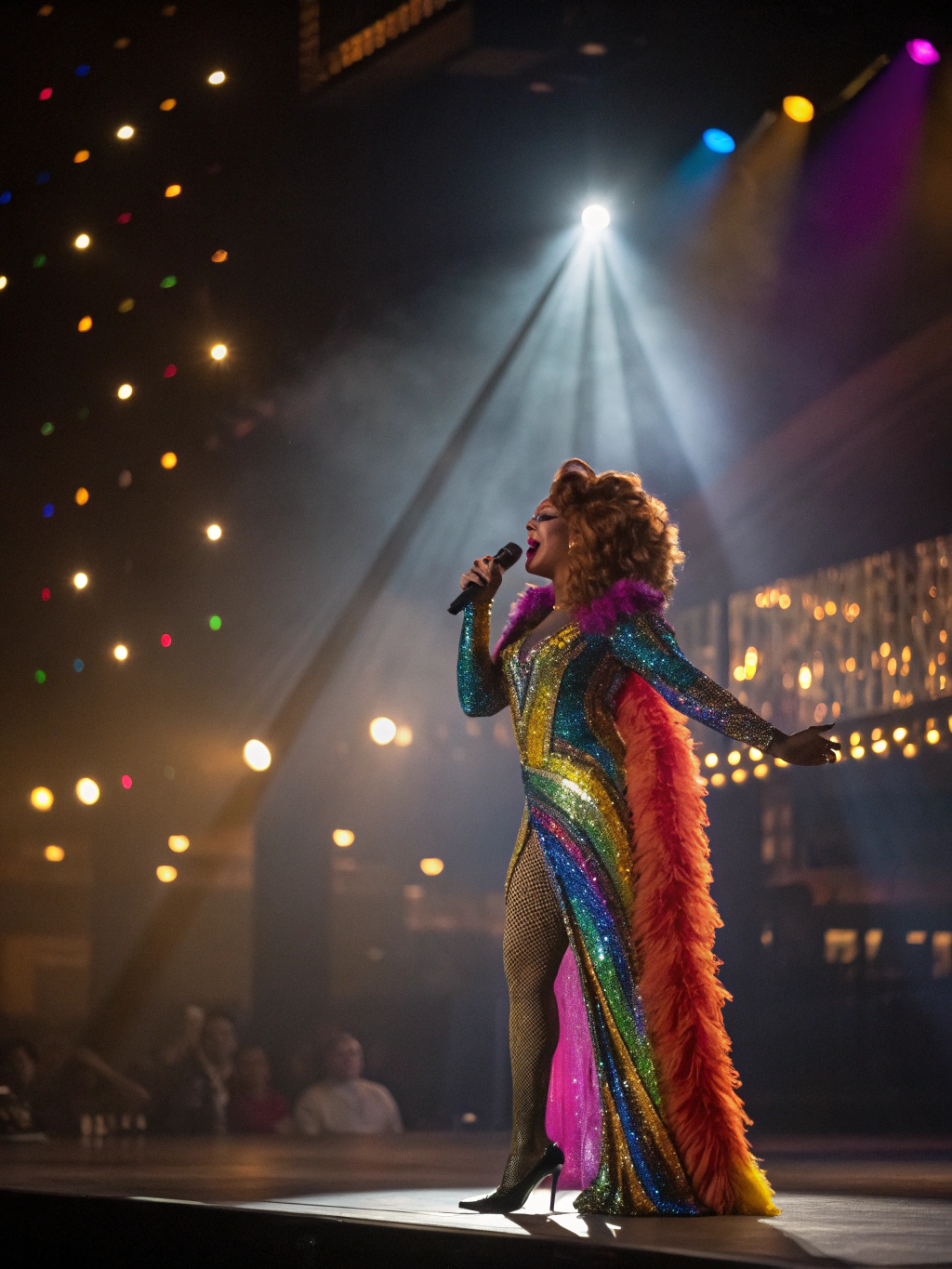 Vogue performance with dramatic Chiaroscuro lighting